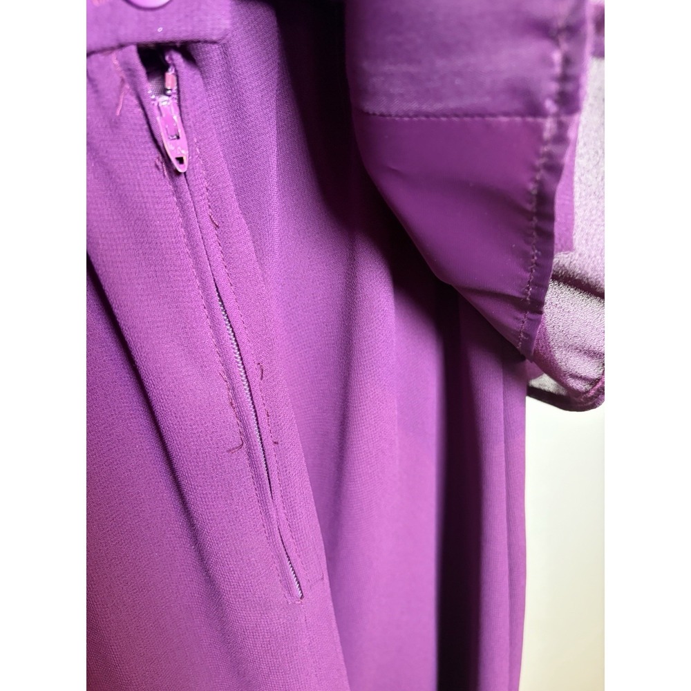 Vtg 80s Scott McClintock 2 Pc Maxi Skirt Suit~8~Purple Lace Trim Victorian Style - Picture 7 of 16